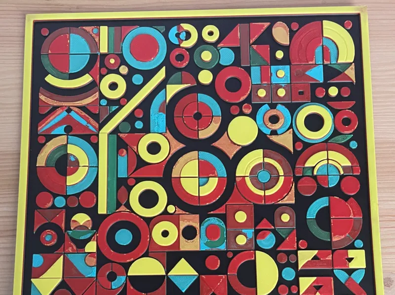 hueforge abstract geometrical painting