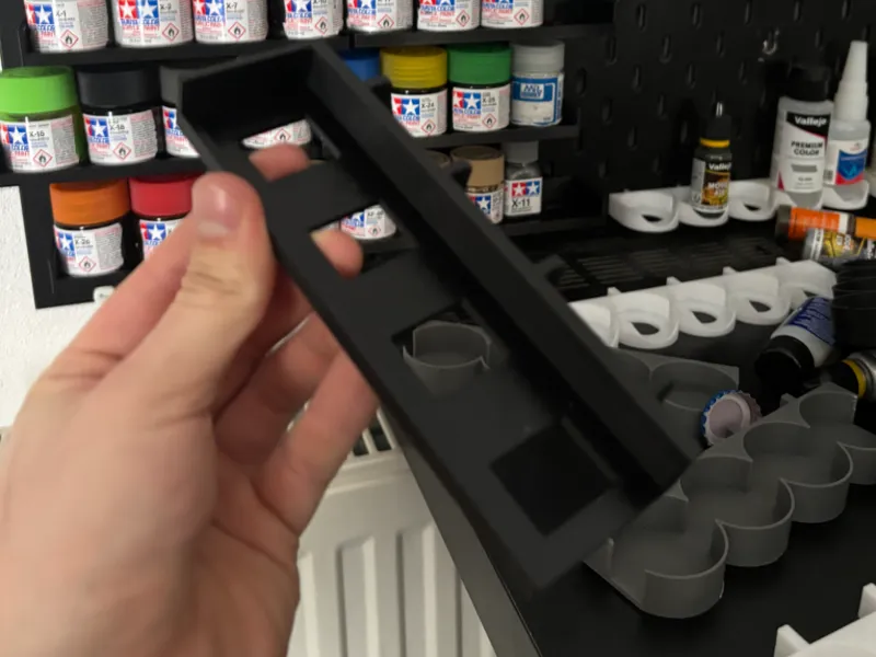 Ikea Skadis modular shelf for tamiya paints 23ml