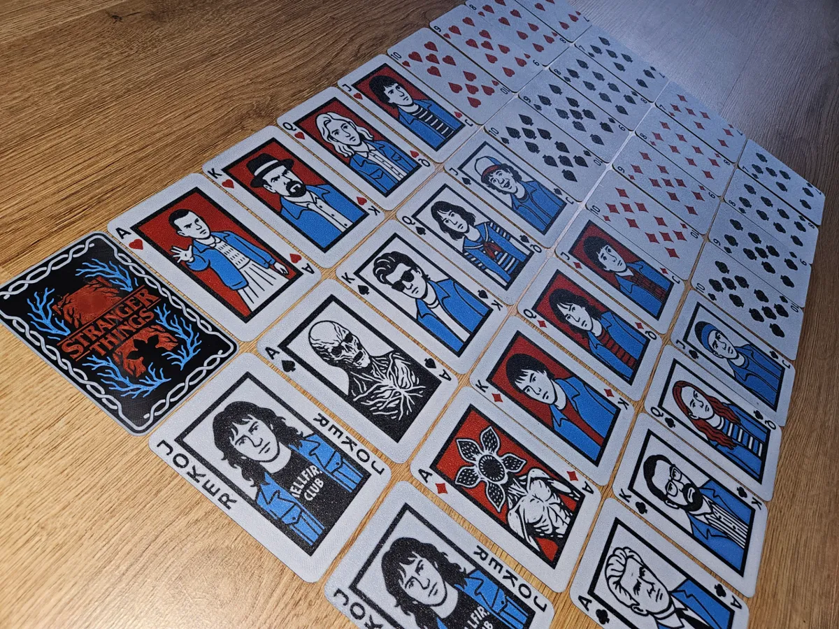 Stranger Things playing cards by krivanekk MakerWorld: Download Free 3D
