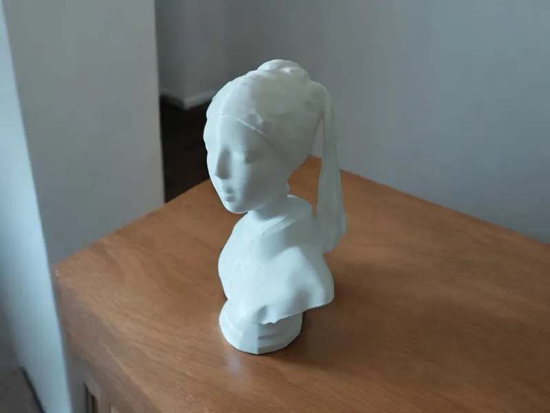 Ragazza con l'orecchino di perla tridimensionale