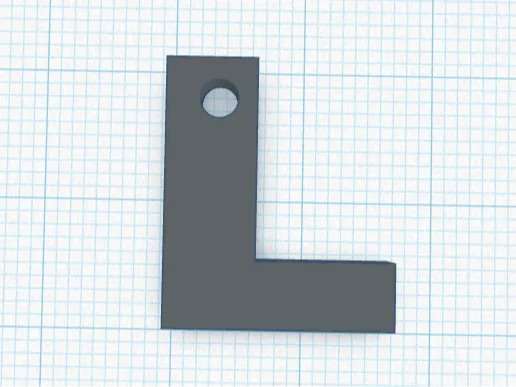 keychain with the letter L