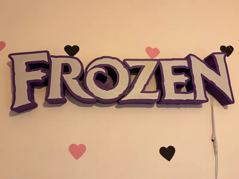 Cartel Luminoso Led "Frozen"