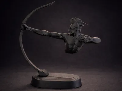 Dynamic Archer Sculpture – Fantasy Figure