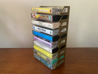Minimal Cassette Tape Rack, Wall-mountable Holder