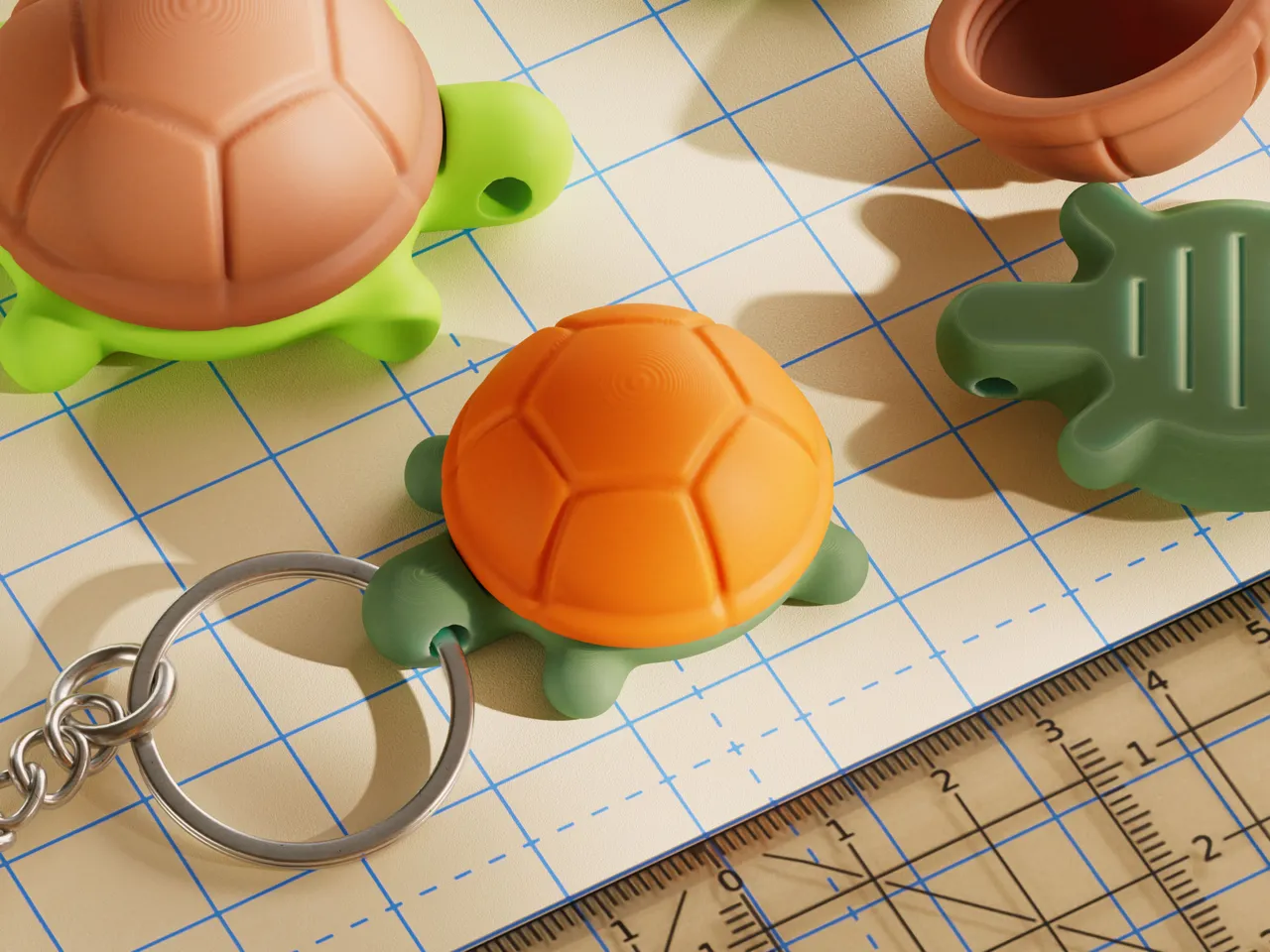Turtle Keychain Container view 2