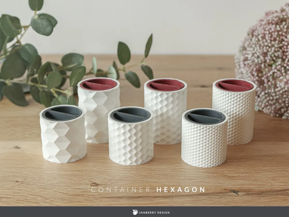 Small Storage Container - Hexagon - Free 3D Print Model - MakerWorld