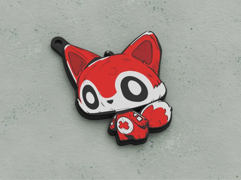 Red Fox Keychain