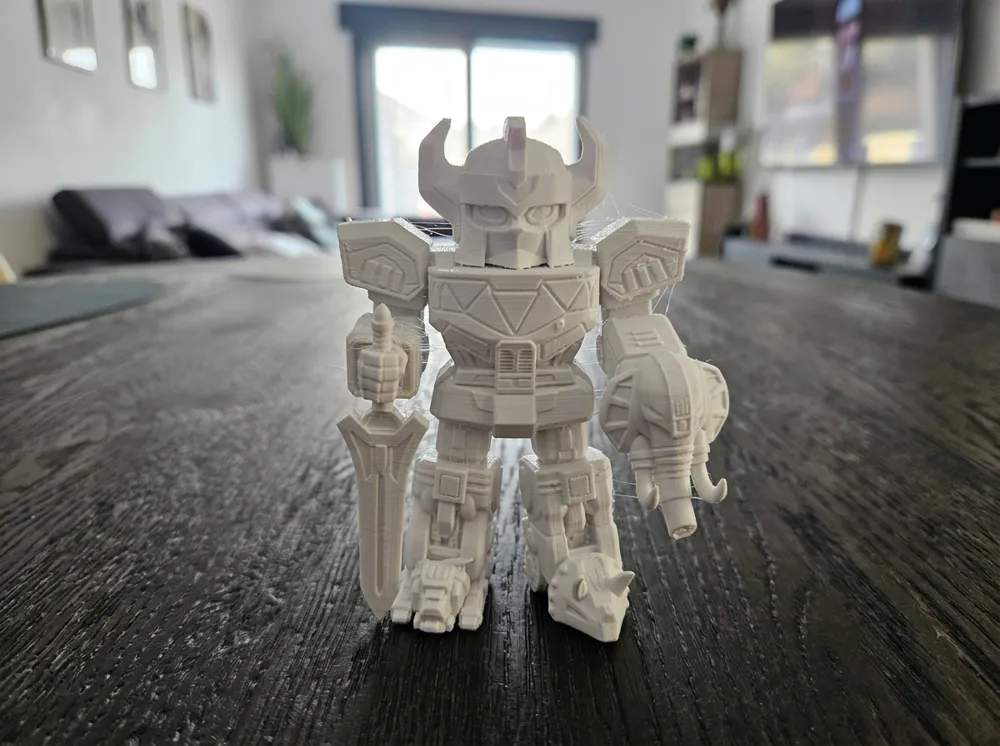 Dino Megazord MMPR Chibi - Modelo de impresión 3D gratuito - MakerWorld