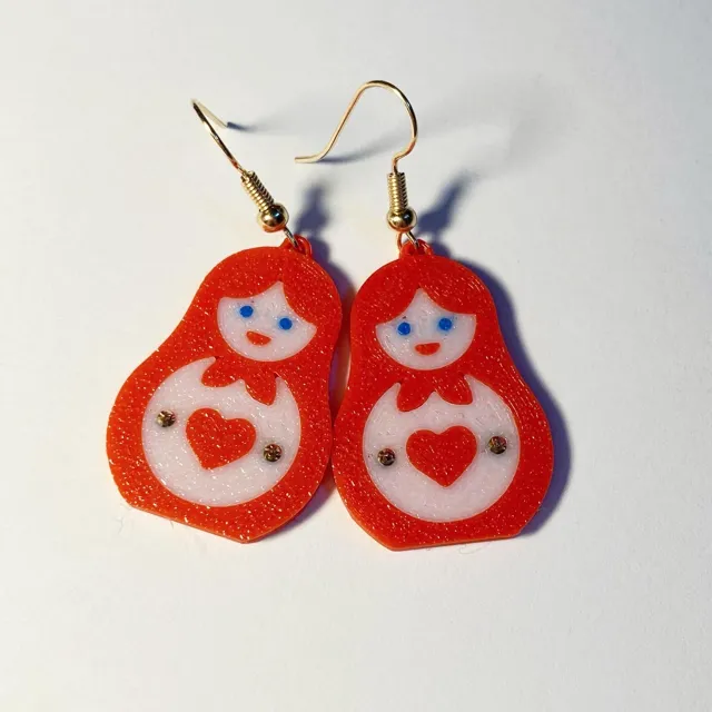 Earrings Matryoshka (Russian doll)