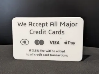 Credit Card Sign