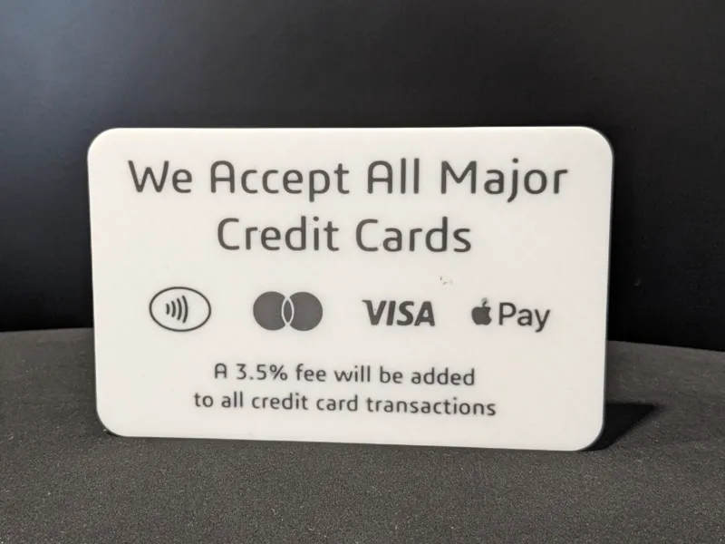 Credit Card Sign