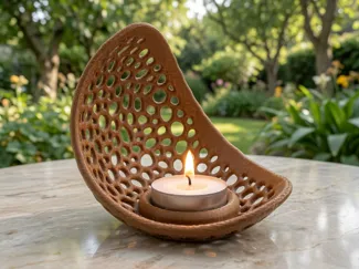Voronoi Shell Candle Holder