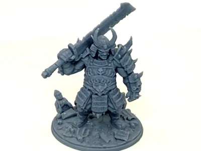 Ogre Samurai Oni Boss - D&D Miniature 50mm