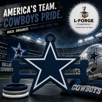 Accesorio para sujetar ligas de cabello: Dallas Cowboys Themed Hair Tie Holder Keychain — vista de referencia 3