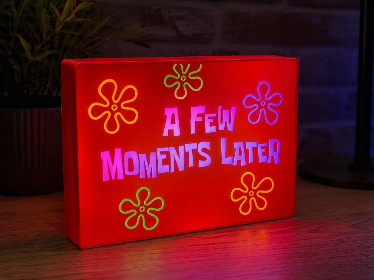 A Few Moments Later Lightbox (Retro Cartoon Meme) - Free 3D Print Model ...