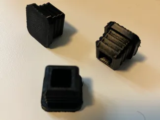 Embout pour tube carré 20x20x2mm