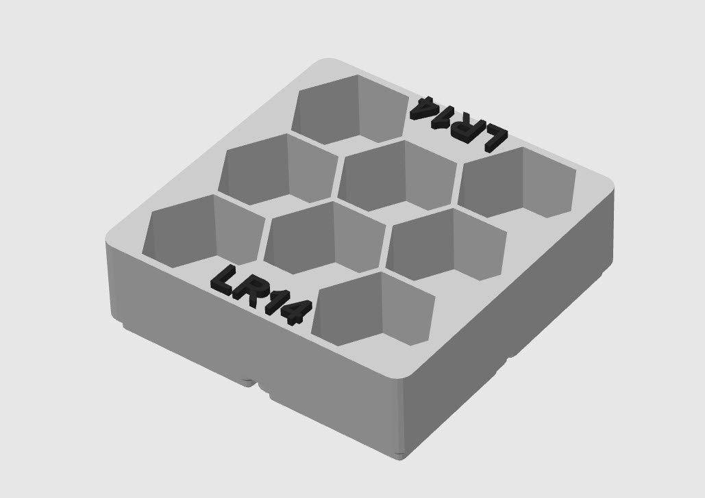 Miniatura 26 do modelo 3D Gridfinity PowerCell Organizer