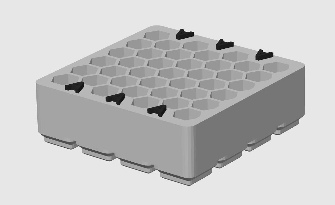 Miniatura 35 do modelo 3D Gridfinity PowerCell Organizer