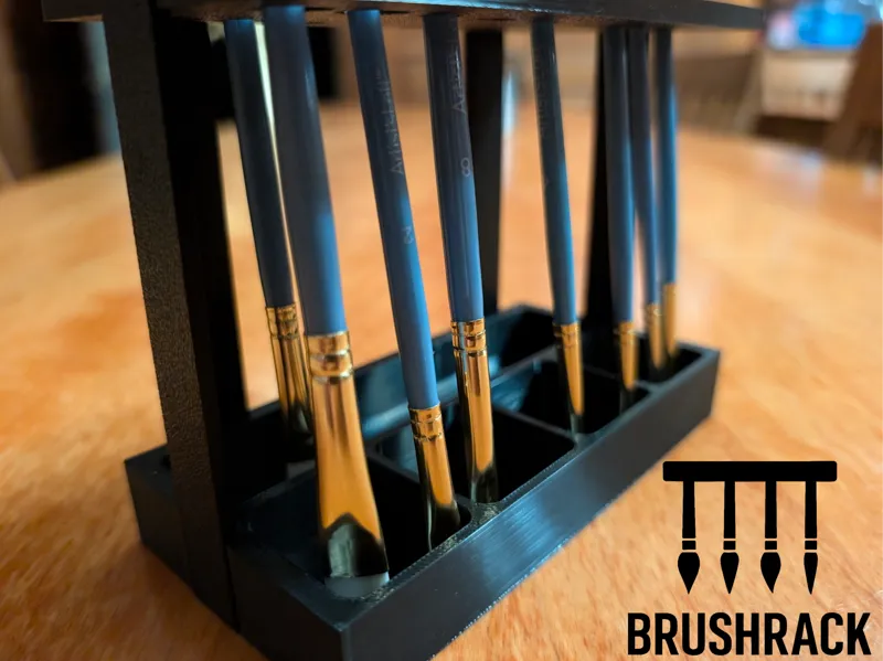 BrushRack – Vertical Paintbrush Organizer