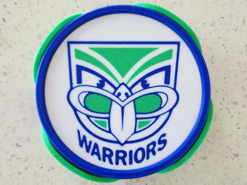 NRL Warriors Coasters (Fits Footy Field Tray)