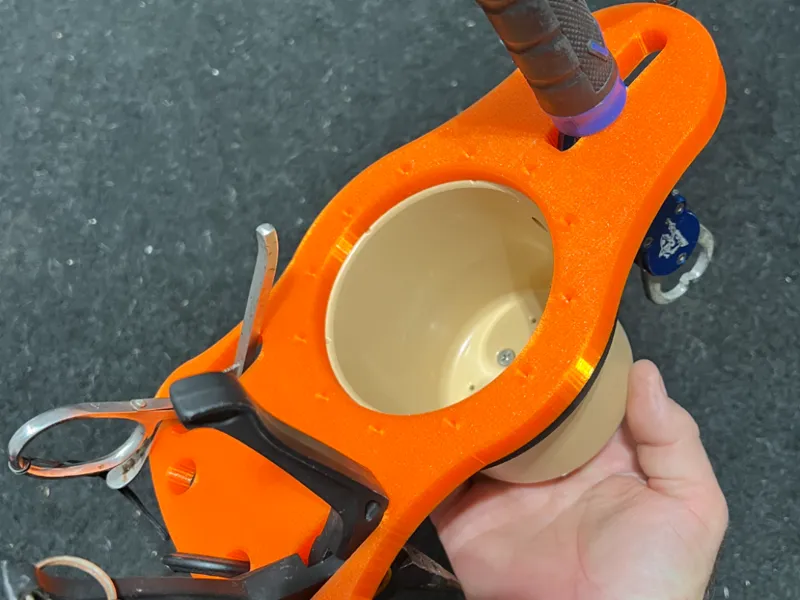 3 tool kayak fishing cup holder caddy