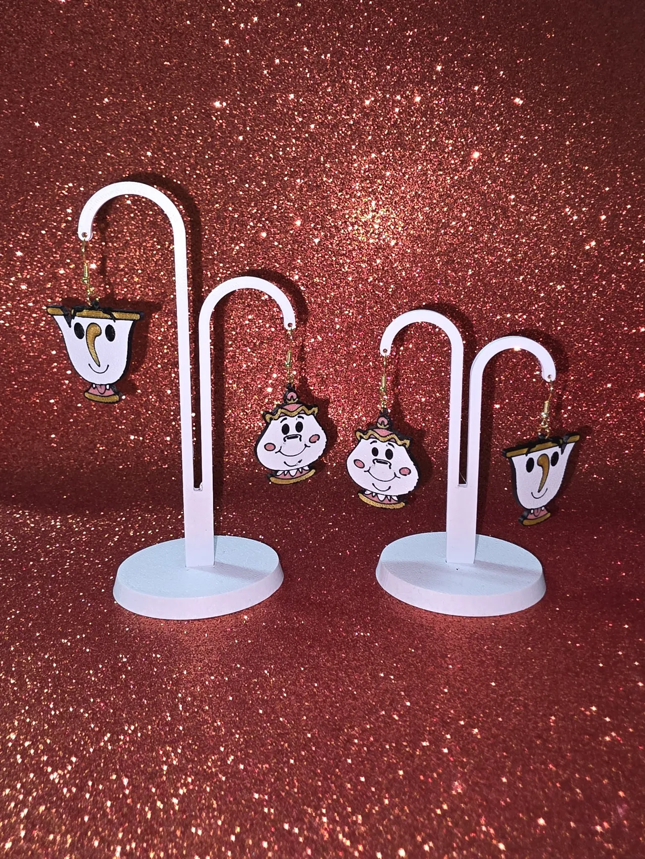 Mrs. Potts & Chip earrings view 3