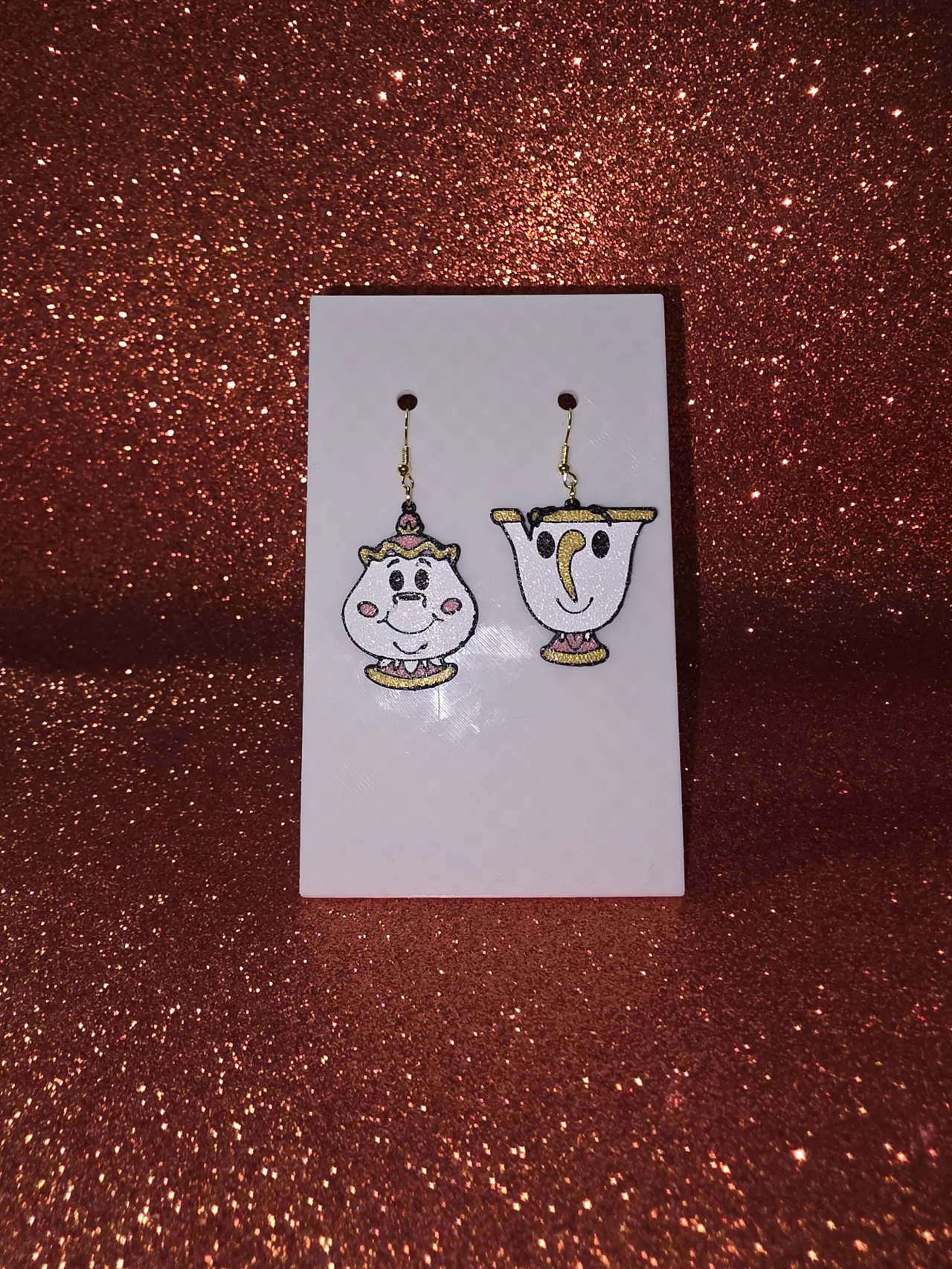 Mrs. Potts & Chip earrings view 2