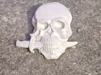 Skull with dagger