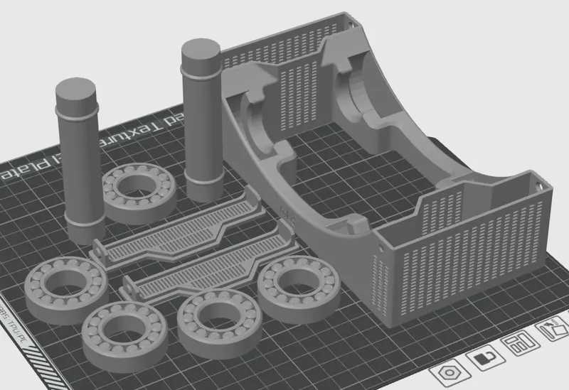 FULLY PRINTABLE DESSICANT CONTAINER WITH INTEGRATED SPOOL HOLDER FITS 5.8L RICEBOX