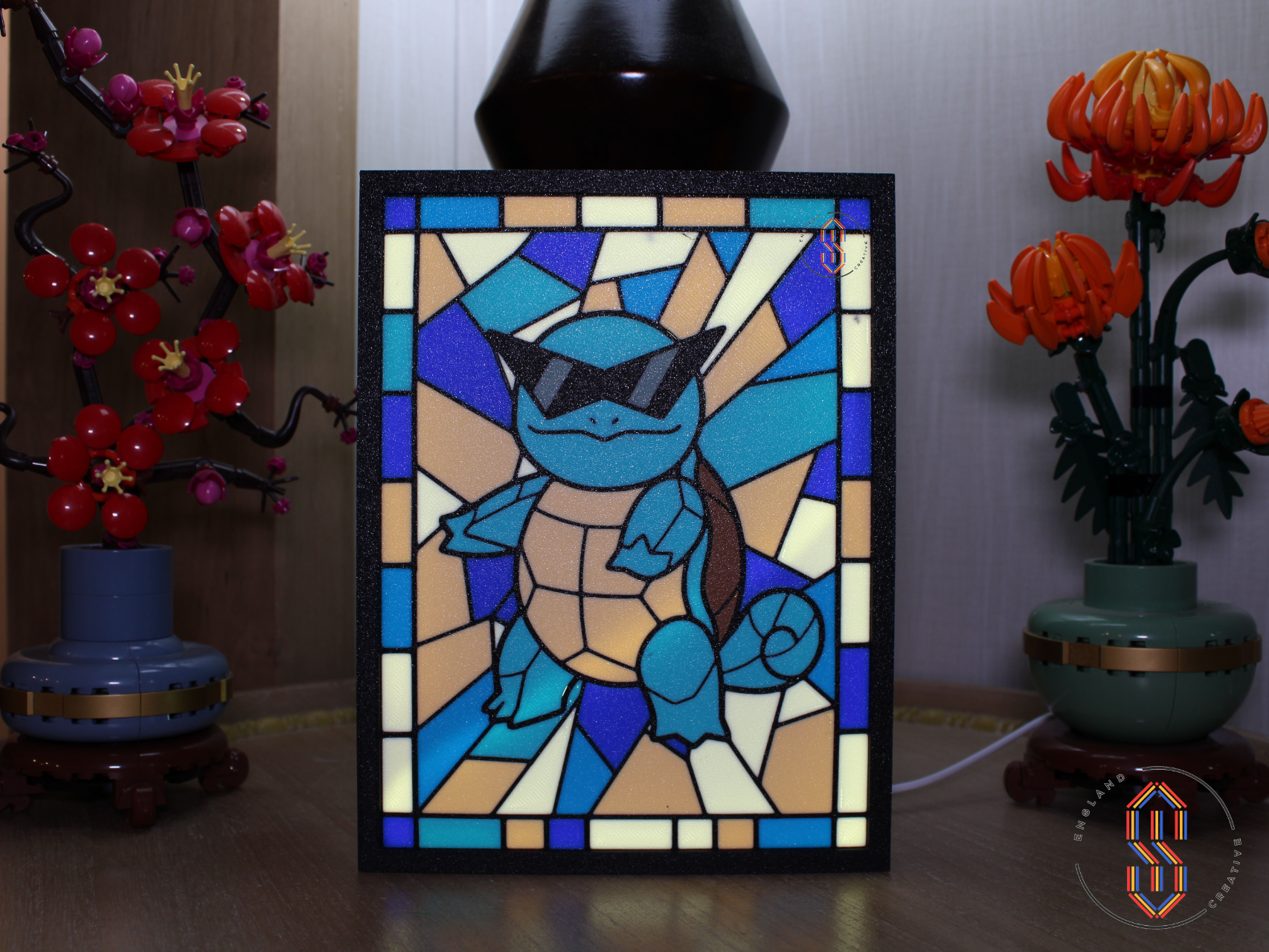 Stained Glass - Squirtle Squad (8 colors) 3D model