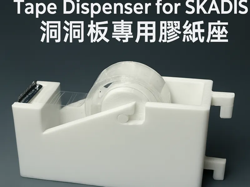 Tape Dispenser / Mount for IKEA SKADIS Pegboard