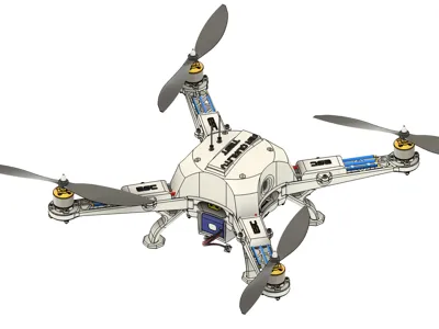 Fully Functional 3D-Printed Drone