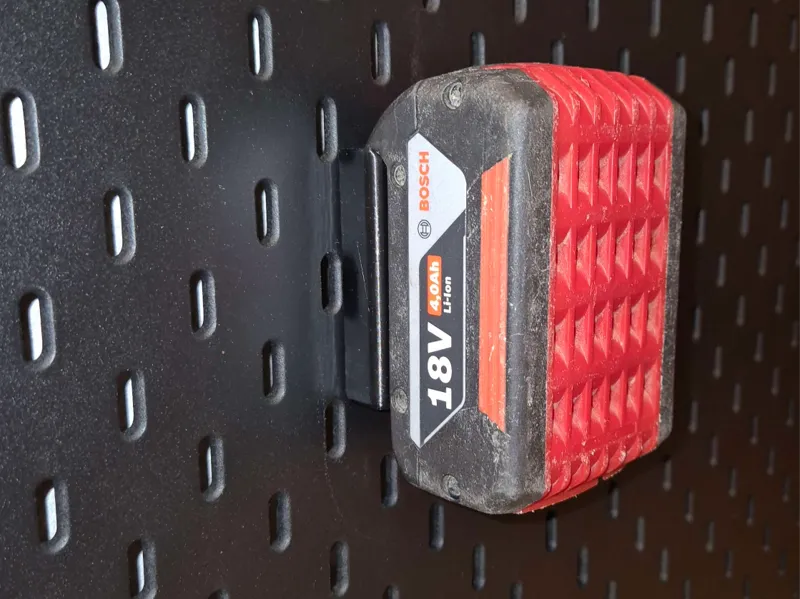 Ikea Skadis Battery holder Bosch 18V with Lock pin