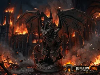 Black Dragon Miniature DnD – Obsidian Fury 1 of 4