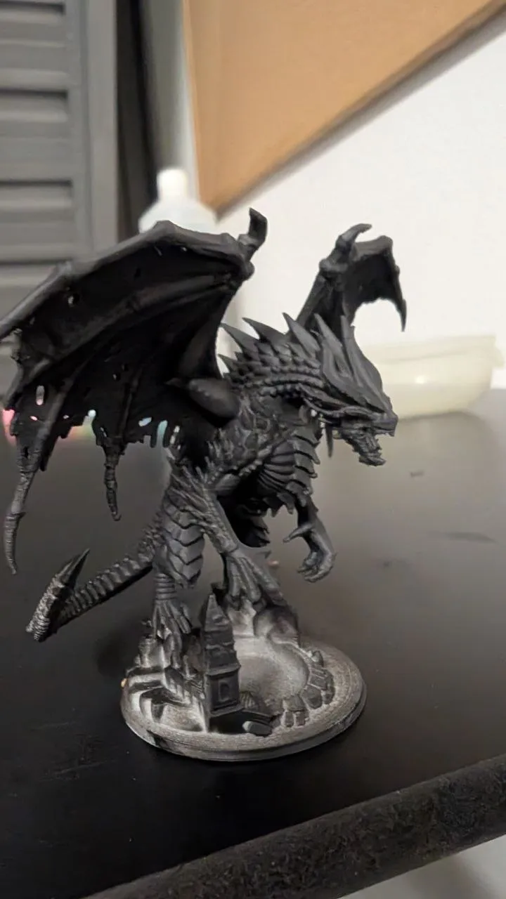 Black Dragon D&D Miniature #1| Obsidian Fury view 2