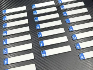 EU licenseplate keychain - customizable 