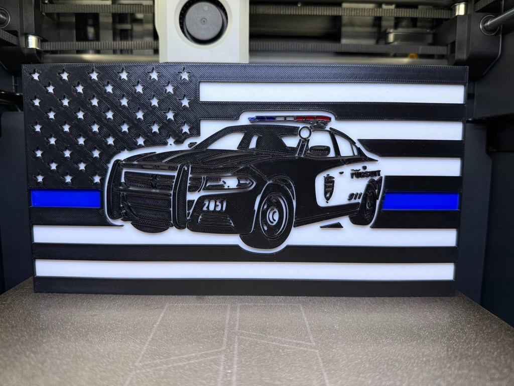 Thin Blue Line Police Wall Hangar