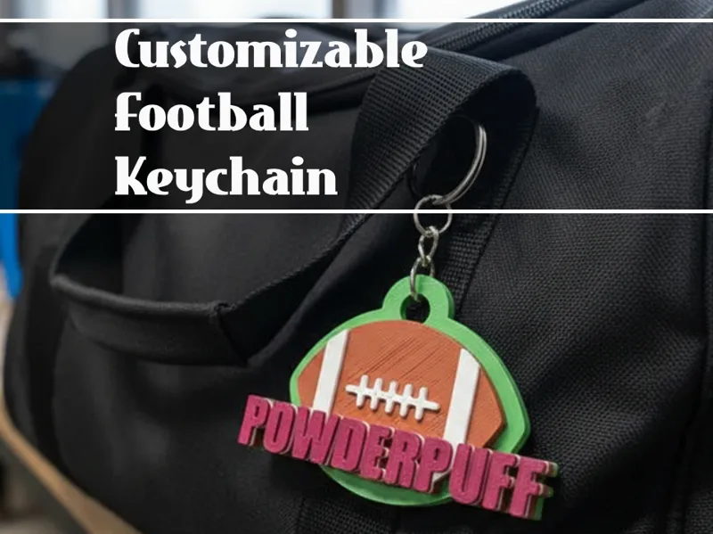 Customizable Football Team Keychain