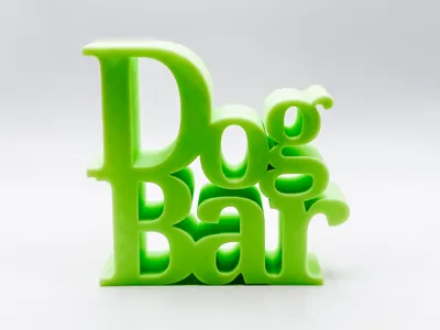 "Dog Bar" Sign – Stylish DIY Printable Lettering