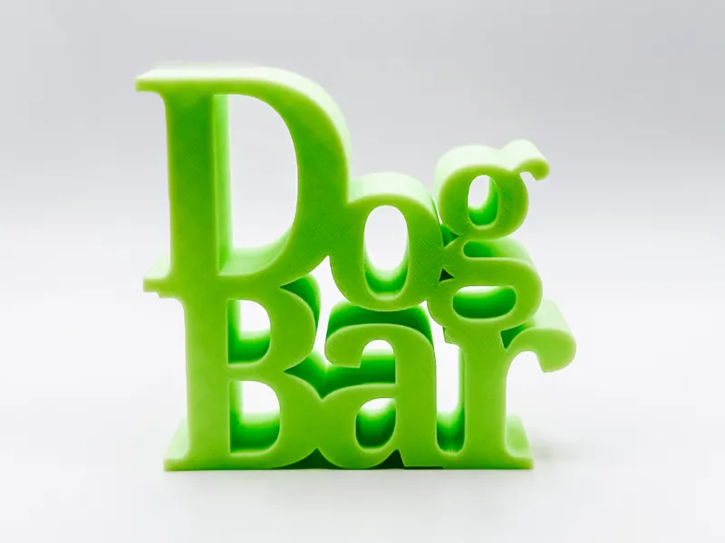 "Dog Bar" Sign – Stylish DIY Printable Lettering