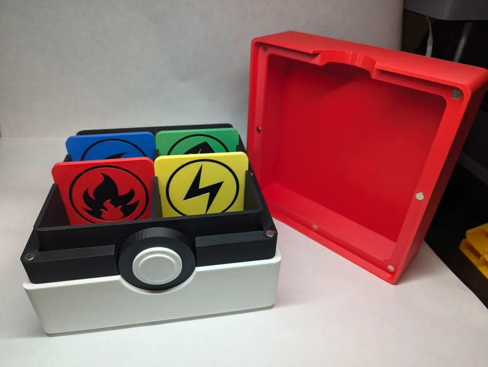 Pokemon Capture Box PokeBox V4 - PokeBall Deck Storage Box by swampi - MakerWorld