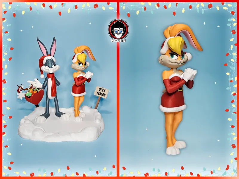 Lola Bunny fanart "Merry Christmas Bugs!" (19 cm)