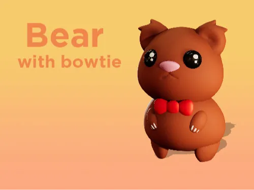 Bear with bowtie
