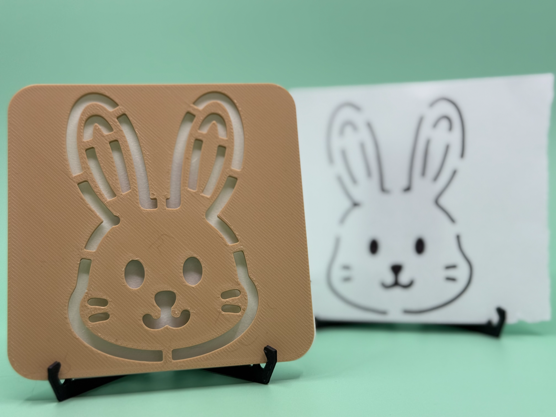 Bunny - drawing stencil for kids