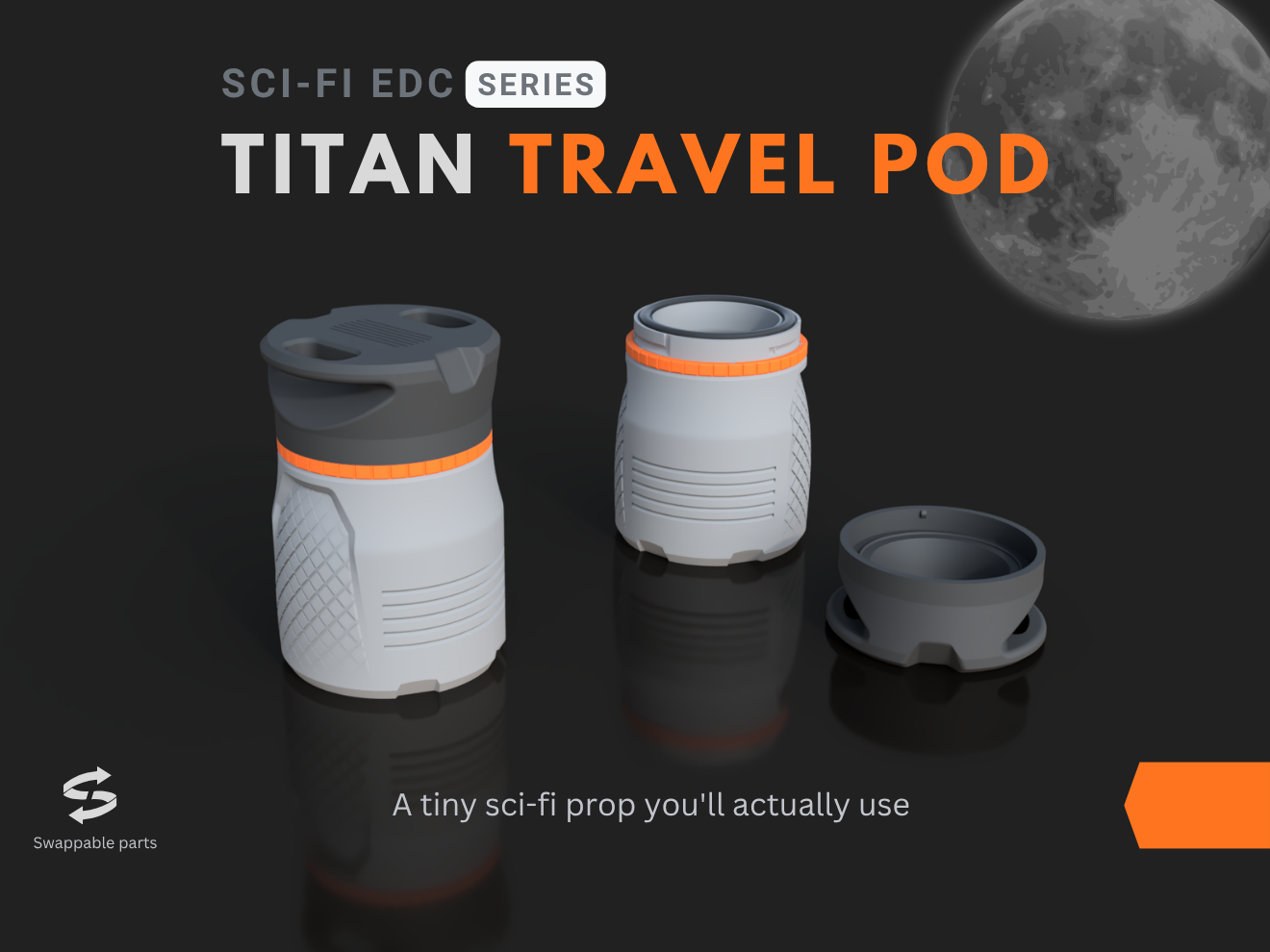 Titan Travel Pod - Sci-Fi Twist Lock EDC Container
