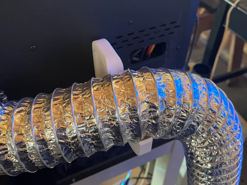 Exhaust magnetic flex duct support hanger