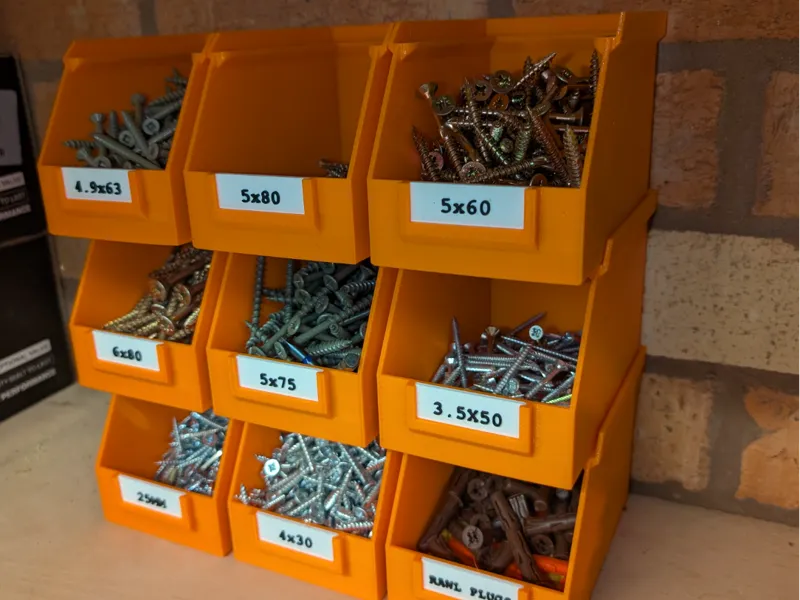Stackable Screw Storage Tubs/Boxes 