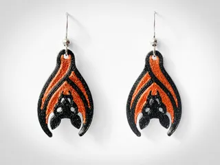 Simple bat earrings view 2