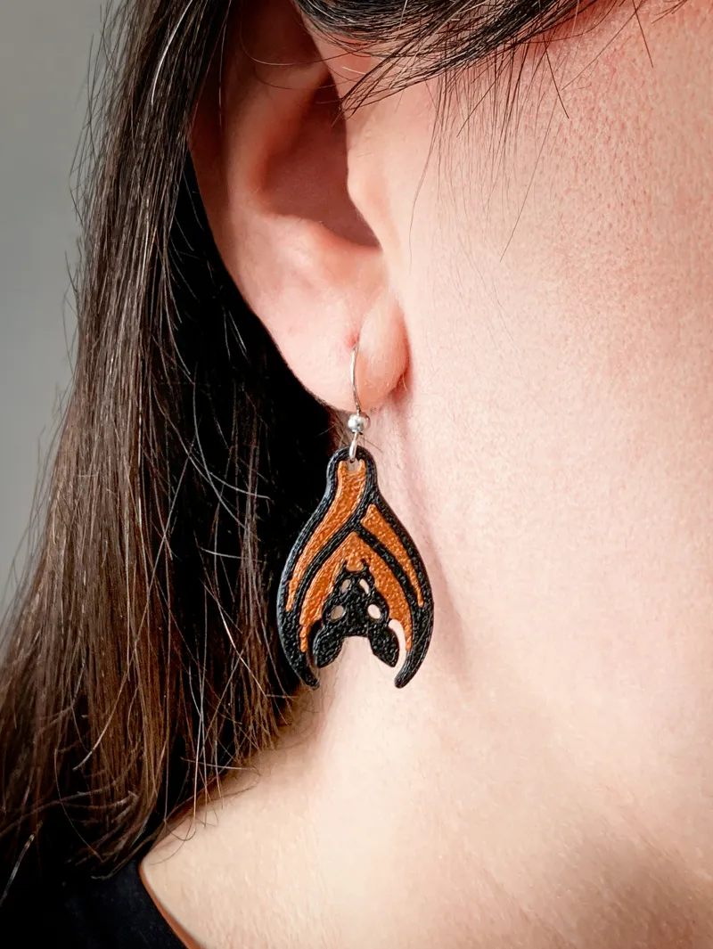 Simple bat earrings