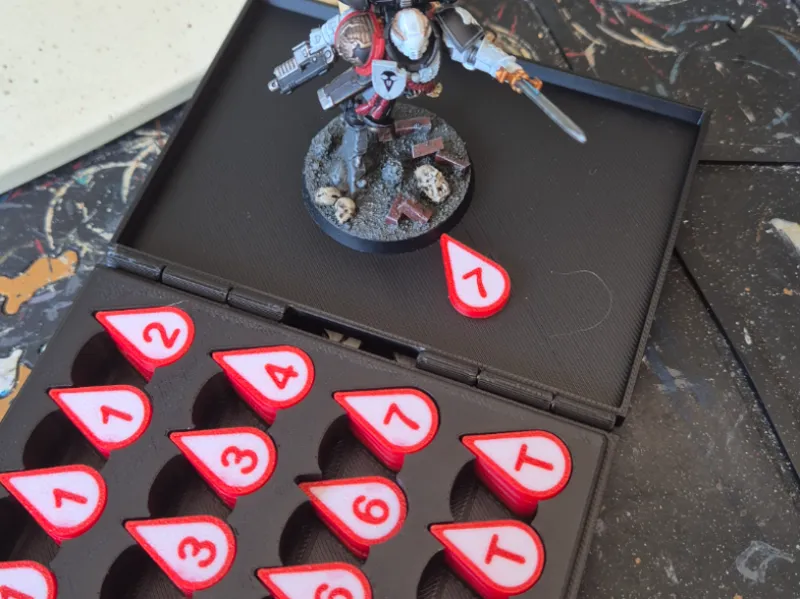 Wound Markers with Case (WH, 40k, AoS)
